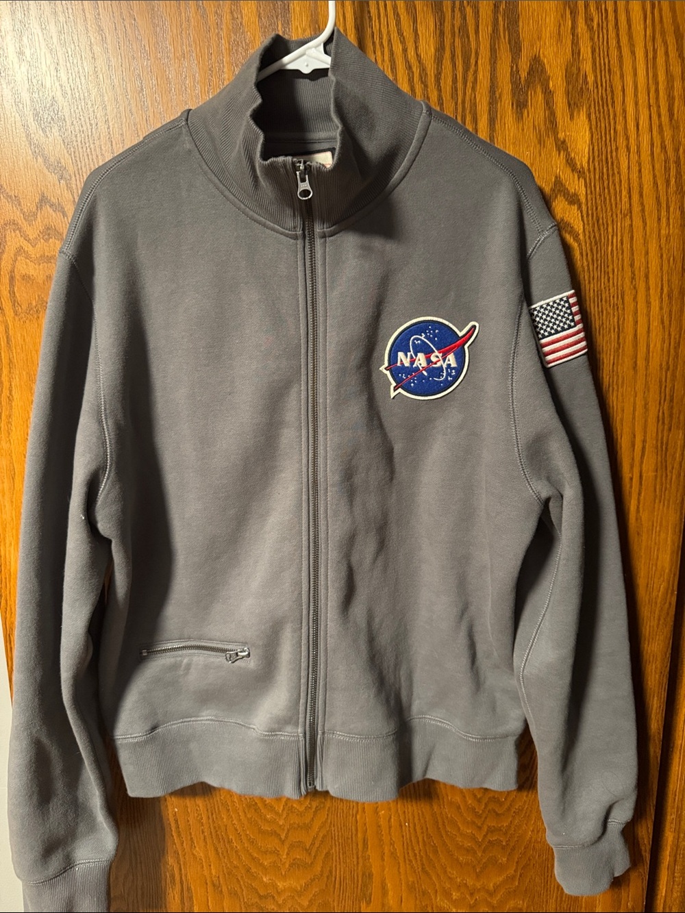 NASA Gray Full-Zip Fleece Jacket - Women's Sweatshirt Hoodie